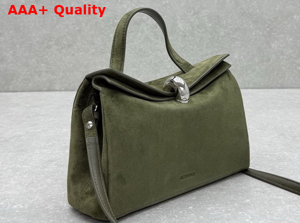 Jacquemus Le Valerie Bag in Green Suede Leather Replica