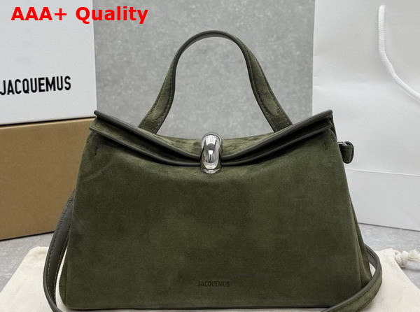 Jacquemus Le Valerie Bag in Green Suede Leather Replica