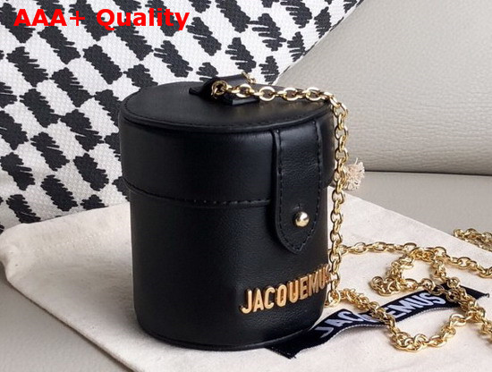 Jacquemus Le Vanity Leather Mini Bag in Black Replica