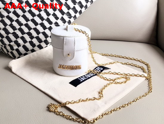Jacquemus Le Vanity Leather Mini Bag in White Replica