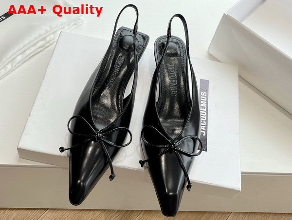 Jacquemus Les Slingbacks Cubisto Basses Black Replica