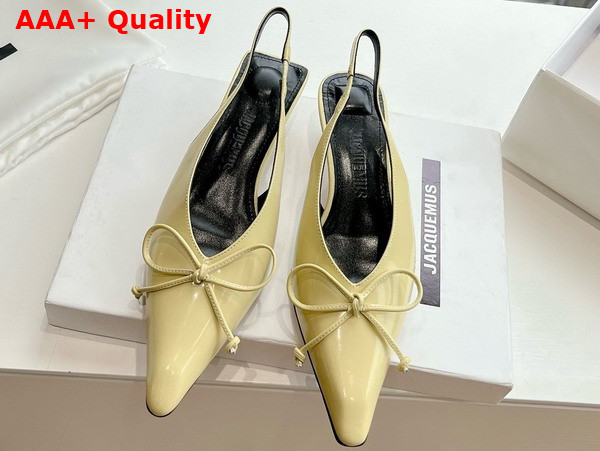 Jacquemus Les Slingbacks Cubisto Basses Pale Yellow Replica