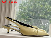 Jacquemus Les Slingbacks Cubisto Basses Pale Yellow Replica