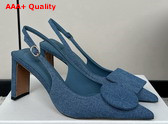 Jacquemus Les Slingbacks Duelo Hautes Blue Denim Sling Backs Replica