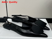 Jacquemus Les Slingbacks Duelo Plates Black Smooth Leather Replica