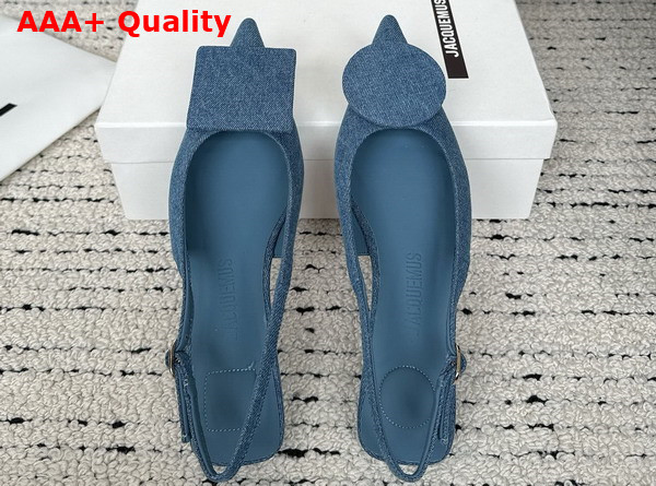 Jacquemus Les Slingbacks Duelo Plates Blue Denim Replica