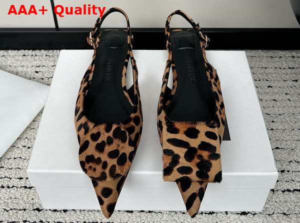 Jacquemus Les Slingbacks Duelo Plates Leopard Brown Pony Hair Replica