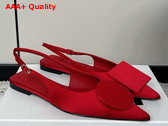 Jacquemus Les Slingbacks Duelo Plates Red Satin Replica