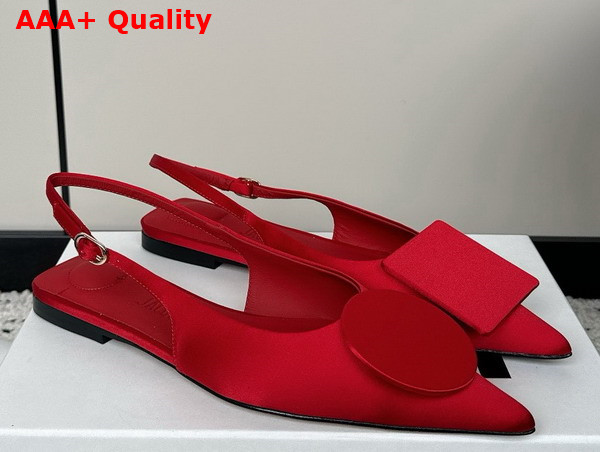 Jacquemus Les Slingbacks Duelo Plates Red Satin Replica