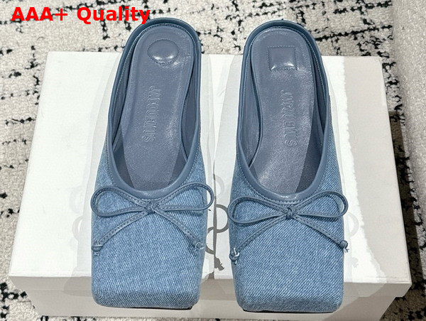 Jacquemus The Ballet Mules in Blue Denim Replica