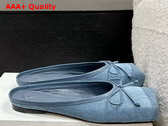 Jacquemus The Ballet Mules in Blue Denim Replica