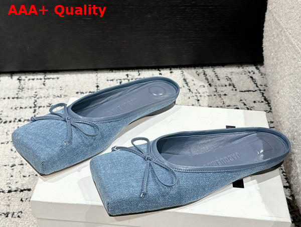 Jacquemus The Ballet Mules in Blue Denim Replica