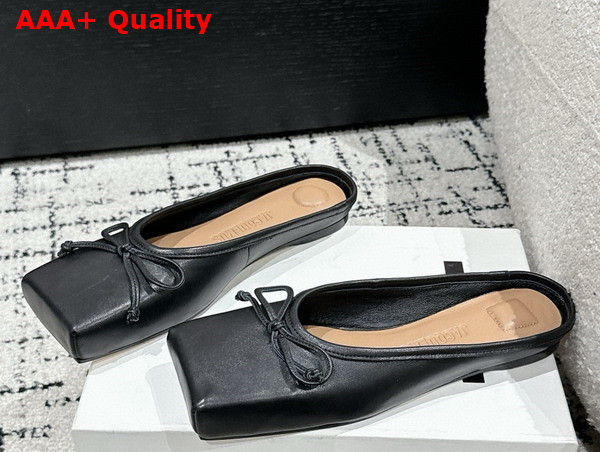 Jacquemus The Ballet Mules in Black Lamb Leather Replica
