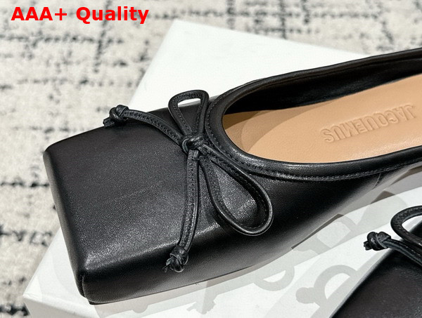 Jacquemus The Ballet Mules in Black Lamb Leather Replica