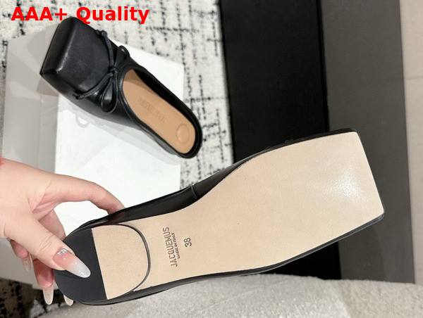 Jacquemus The Ballet Mules in Black Lamb Leather Replica