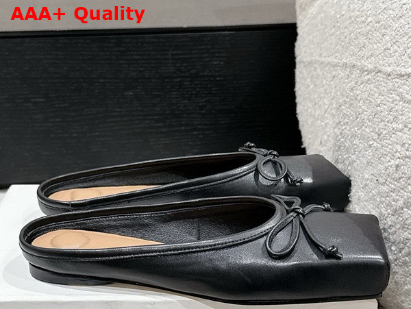 Jacquemus The Ballet Mules in Black Lamb Leather Replica