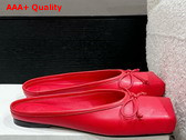 Jacquemus The Ballet Mules in Red Lamb Leather Replica
