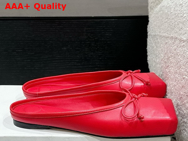 Jacquemus The Ballet Mules in Red Lamb Leather Replica