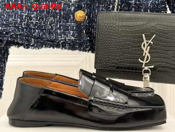 Jacquemus The Carre Loafers in Black Brushed Calf Leather Replica