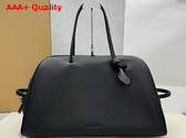 Jacquemus The Large Turismo Bowling Bag in Black Grained Leather Replica