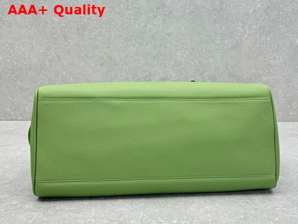 Jacquemus The Large Turismo Bowling Bag in Green Grained Leather Replica