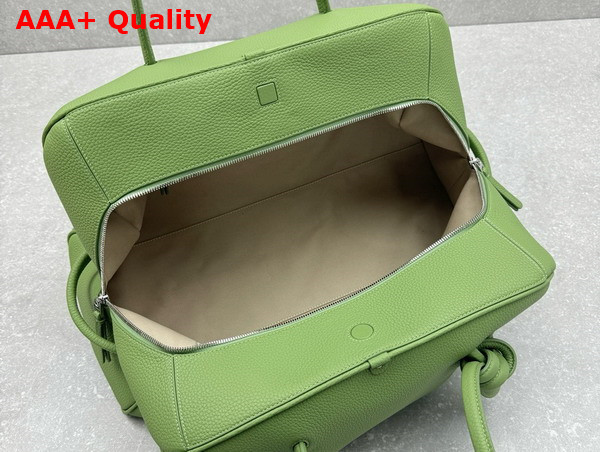 Jacquemus The Large Turismo Bowling Bag in Green Grained Leather Replica