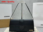 Jacquemus The Long Bambino Long Flap Bag in Black Smooth Leather Replica