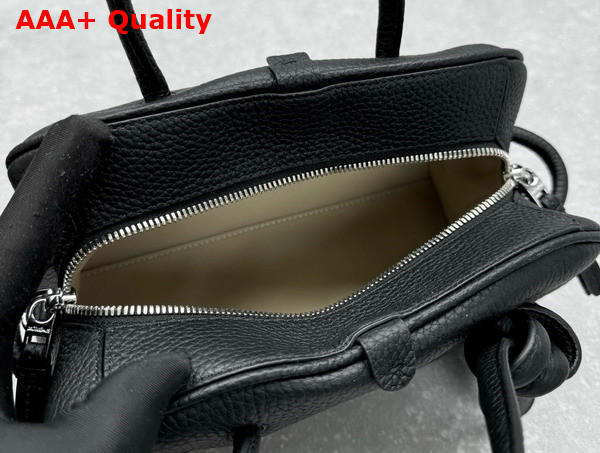 Jacquemus The Small Turismo Bowling Bag in Black Grained Leather Replica
