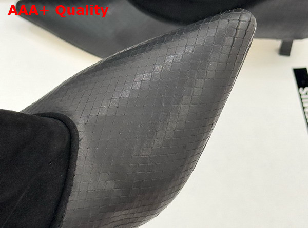 Jacquemus The Tourni Boots in Black Snake Skin Effect Calfskin and Suede Replica