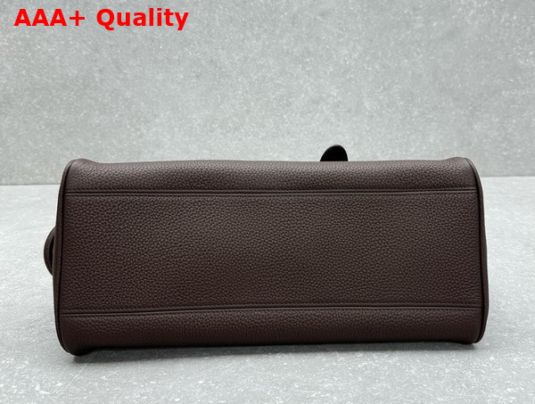 Jacquemus The Turismo Soft Bowling Bag in Dark Brown Grained Leather Replica