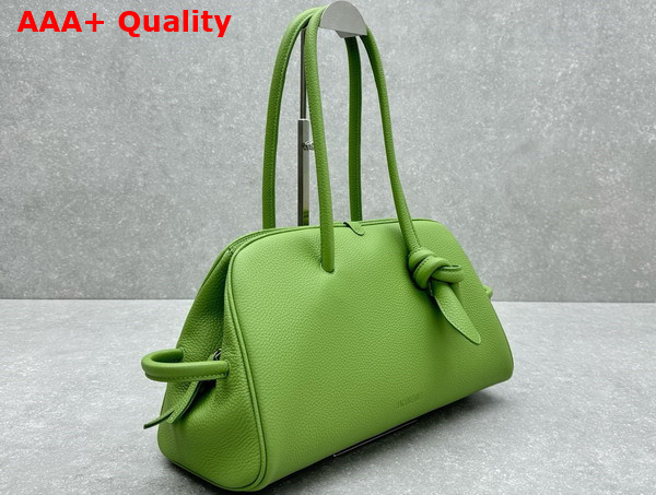 Jacquemus The Turismo Soft Bowling Bag in Green Grained Leather Replica