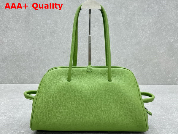 Jacquemus The Turismo Soft Bowling Bag in Green Grained Leather Replica