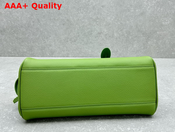 Jacquemus The Turismo Soft Bowling Bag in Green Grained Leather Replica