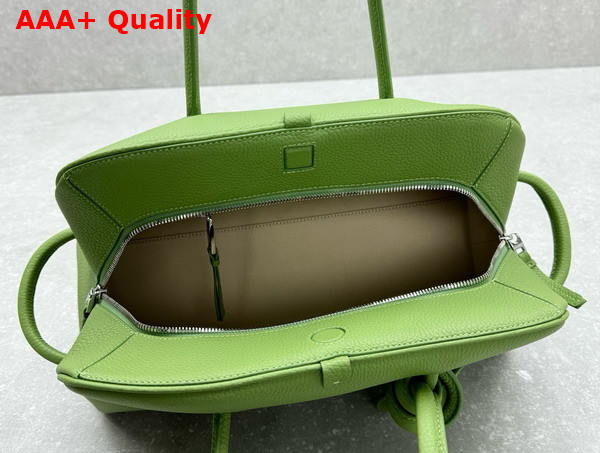 Jacquemus The Turismo Soft Bowling Bag in Green Grained Leather Replica