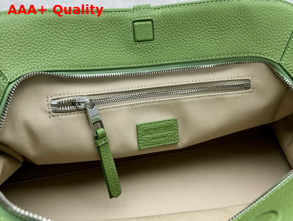Jacquemus The Turismo Soft Bowling Bag in Green Grained Leather Replica