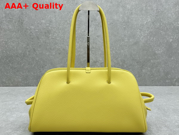 Jacquemus The Turismo Soft Bowling Bag in Light Yellow Grained Leather Replica