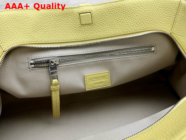 Jacquemus The Turismo Soft Bowling Bag in Light Yellow Grained Leather Replica