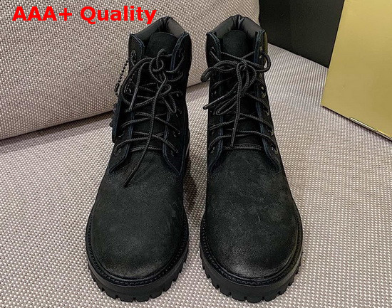 JC X Timberland F Black Nubuck Leather Boots with Gunmetal Glitter Replica
