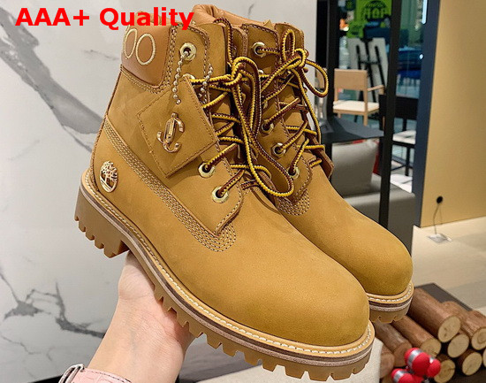 JC X Timberland F Wheat Nubuck Leather Boots with Gold Glitter Replica