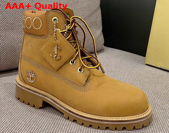 JC X Timberland F Wheat Nubuck Leather Boots with Gold Glitter Replica
