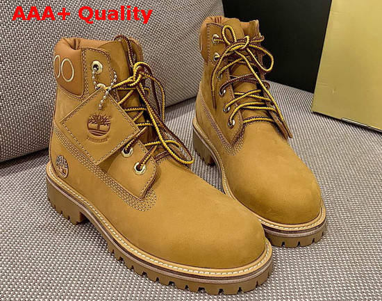 JC X Timberland F Wheat Nubuck Leather Boots with Gold Glitter Replica