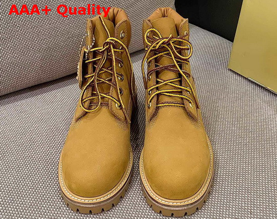 JC X Timberland F Wheat Nubuck Leather Boots with Gold Glitter Replica
