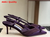 Jimmy Choo Afia Mesh Sling Back 65 Winter Bloom Satin and Ruched Tulle Pumps Replica