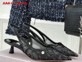 Jimmy Choo Amita 45 Black Jimmy Choo Lace and Spazzolato Pumps Replica