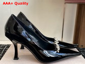 Jimmy Choo Belinda Pump 90 Black Patent Leather Pumps with Crystals Replica