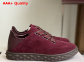 Jimmy Choo Diamond Light Flex F Deep Merlot Suede and Leather Mix Trainers Replica