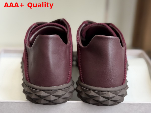 Jimmy Choo Diamond Light Flex F Deep Merlot Suede and Leather Mix Trainers Replica