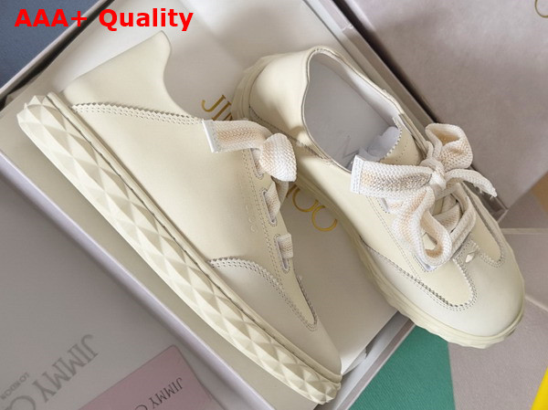 Jimmy Choo Diamond Light Flex F Latte Leather Trainers Replica
