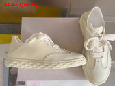 Jimmy Choo Diamond Light Flex F Latte Leather Trainers Replica