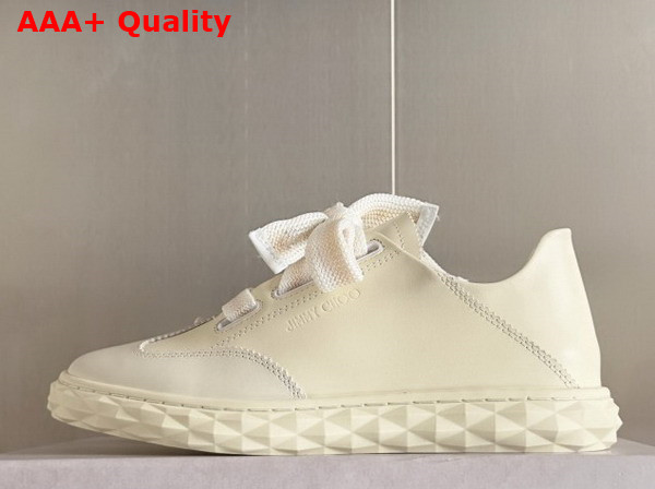 Jimmy Choo Diamond Light Flex F Latte Leather Trainers Replica